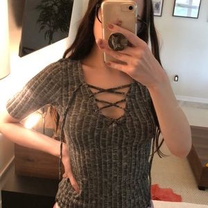 American Eagle criss cross top